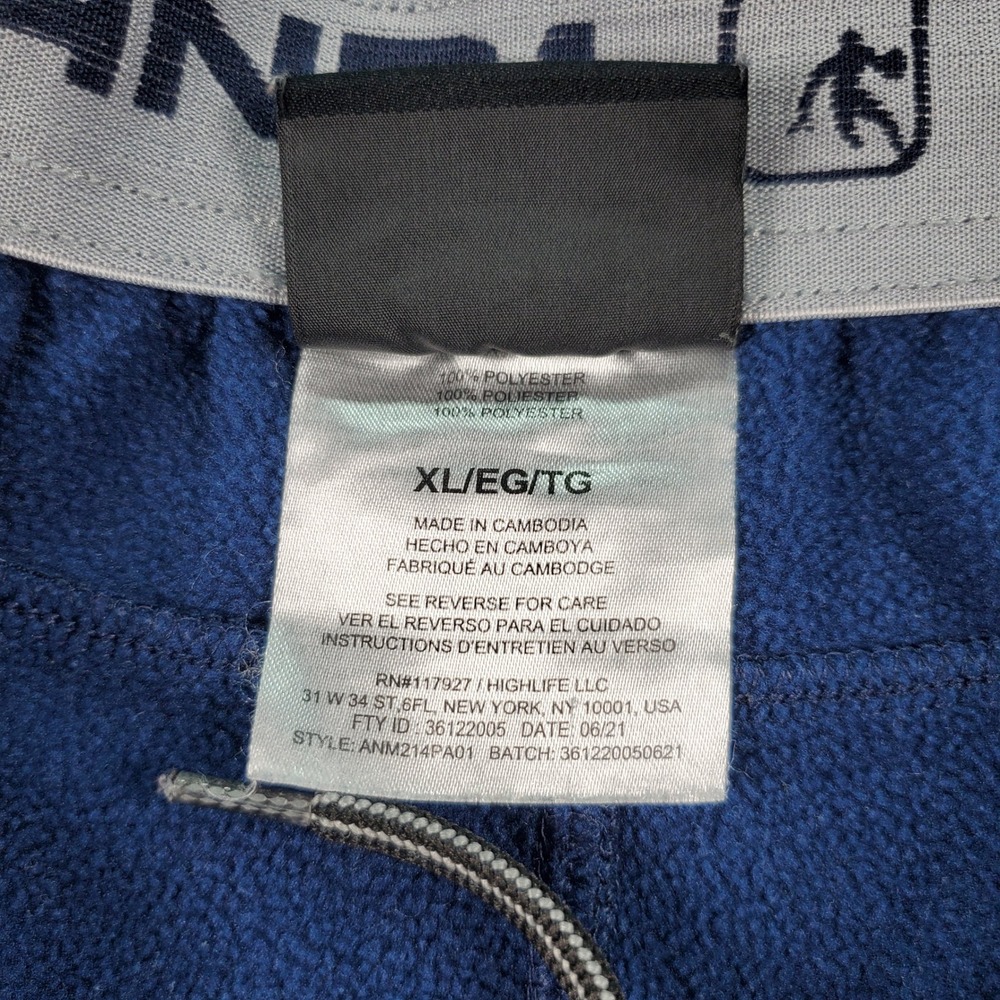 AND1 Mens Blue‎ Space Dye Performance Joggers XL Fleece Line Bungee Hem flaw - Picture 3 of 10